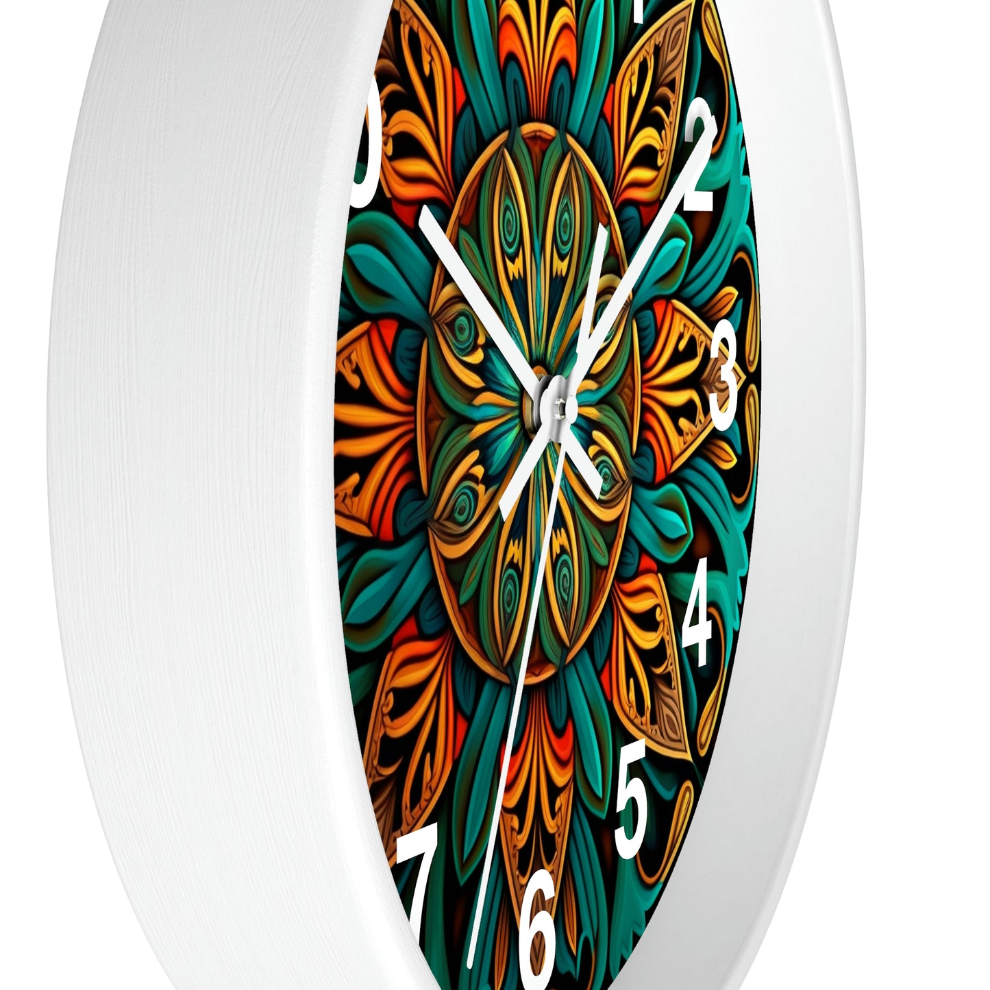 Mandala Wall Clock w/ numbers