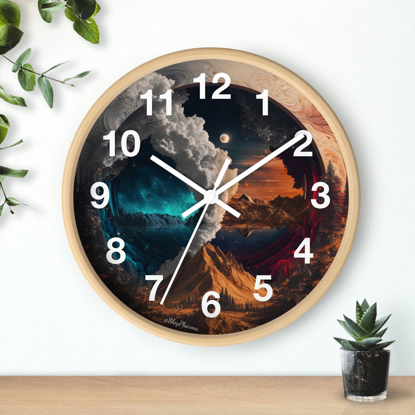 Duality Wall Clock #3 w/ numbers