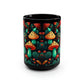 Mushroom Pattern Mug #7, 15oz