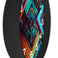 Geometric Wall Clock #1 w/ numbers