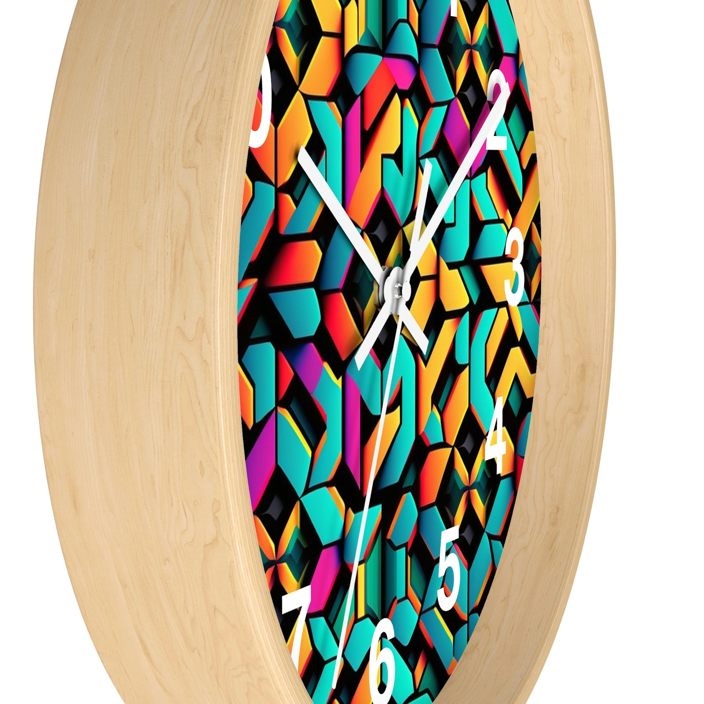 Geometric Wall Clock #2 w/ numbers