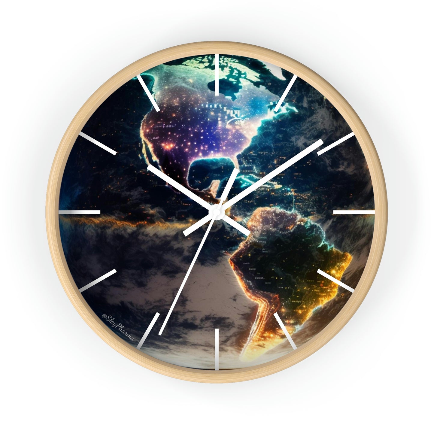 Late Night Glow Wall Clock w/ lines