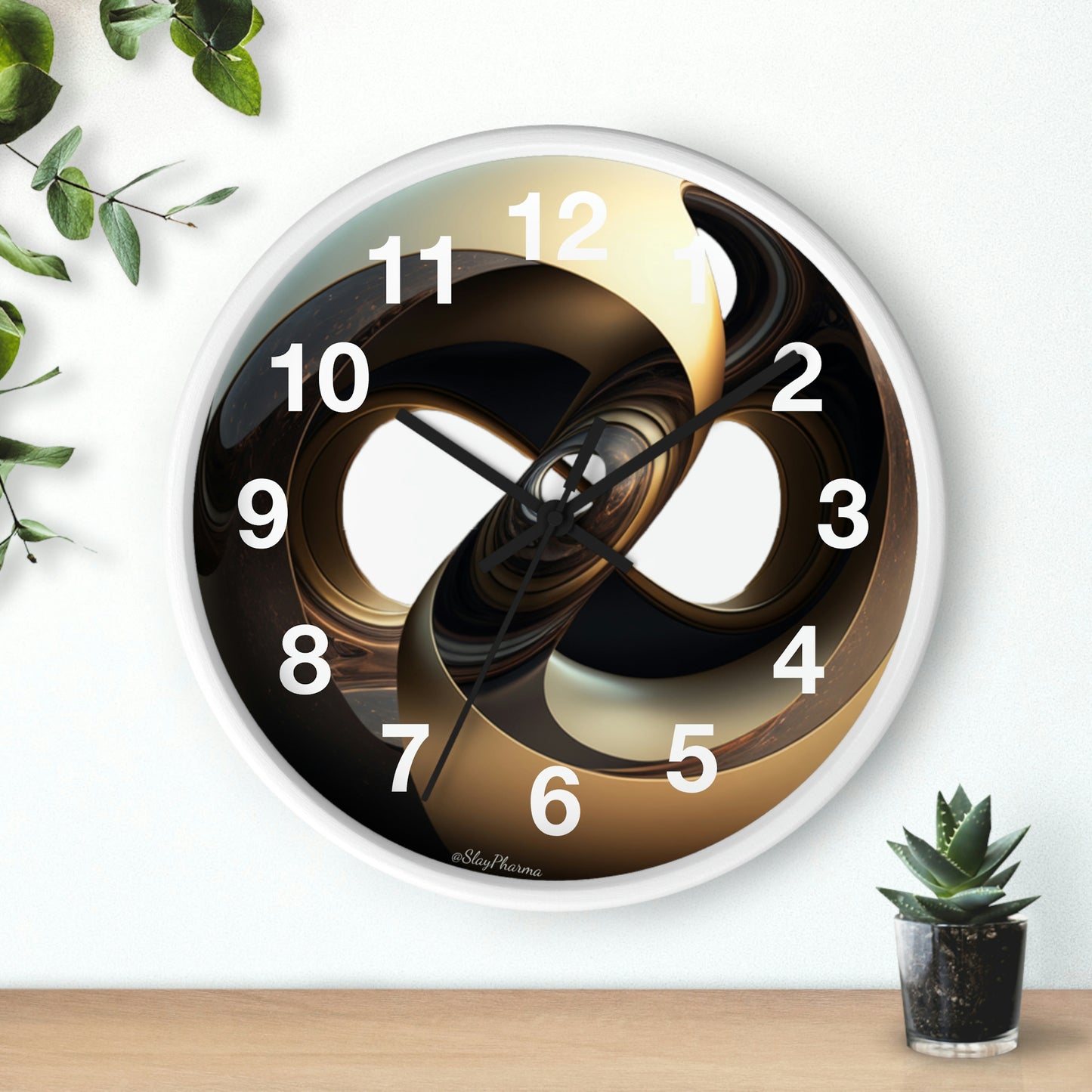 Geometric Wall Clock #11 w/ numbers