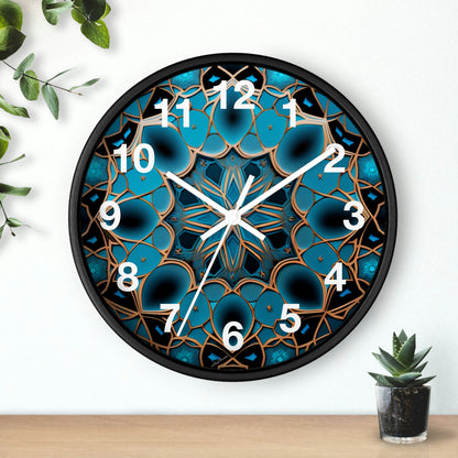 Muqarnas pattern Wall Clock #2 w/ numbers