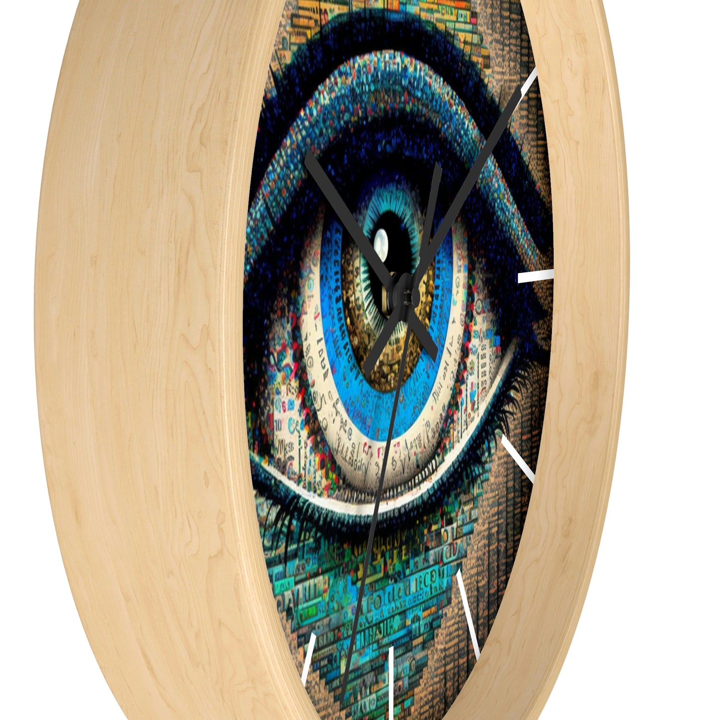 All Seeing Eye Wall Clock #3 w/ lines