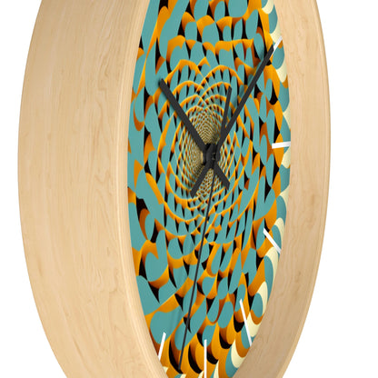 Optical Illusion Wall Clock w/ lines