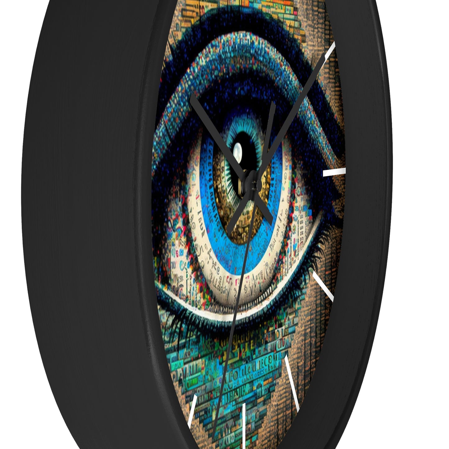 All Seeing Eye Wall Clock #3 w/ lines