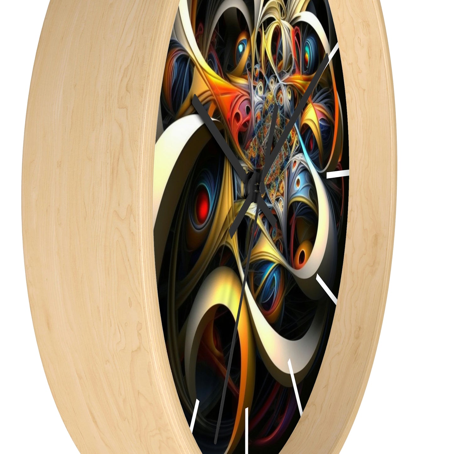 Geometric Wall Clock #6 w/ lines