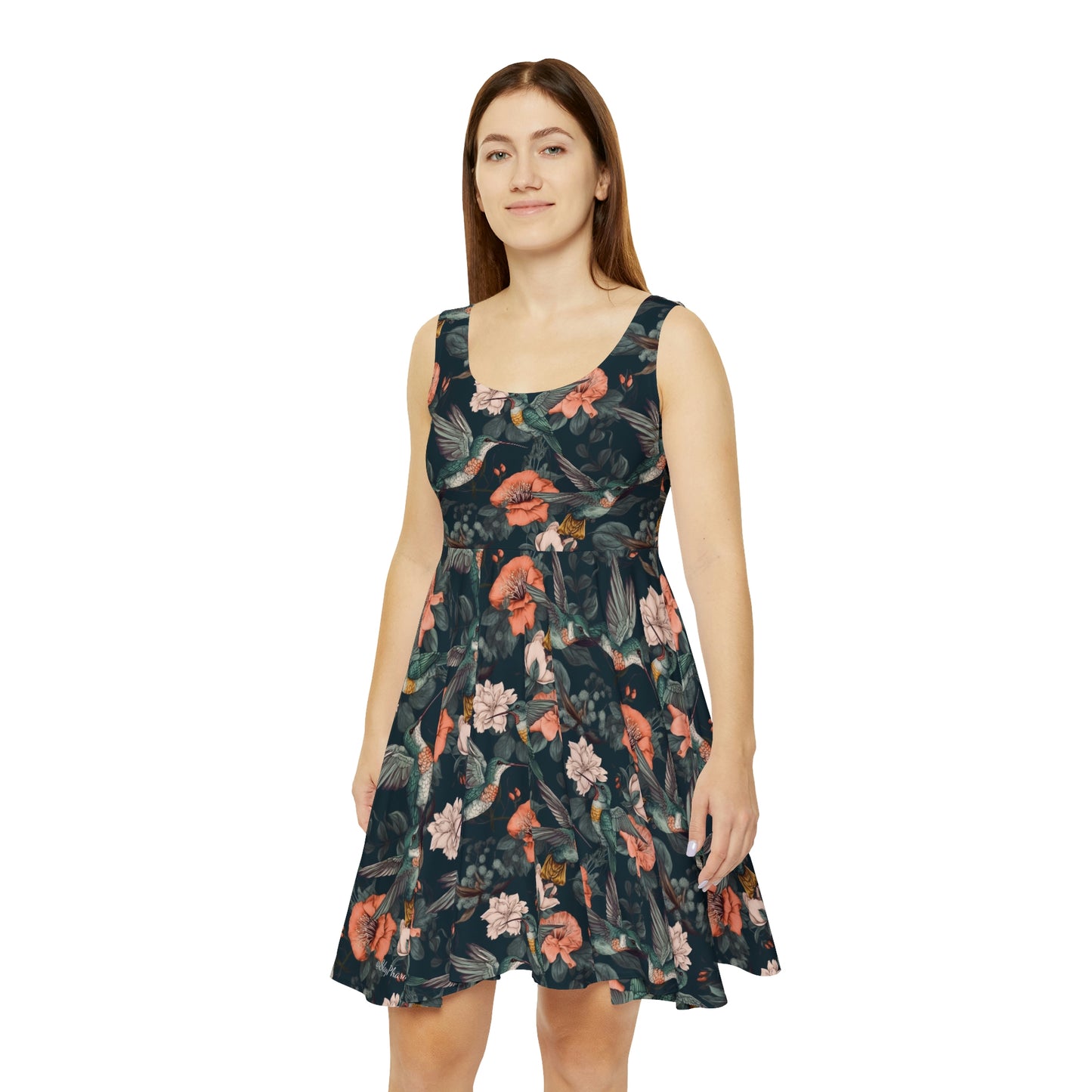Floral Pattern Women's Skater Dress #21