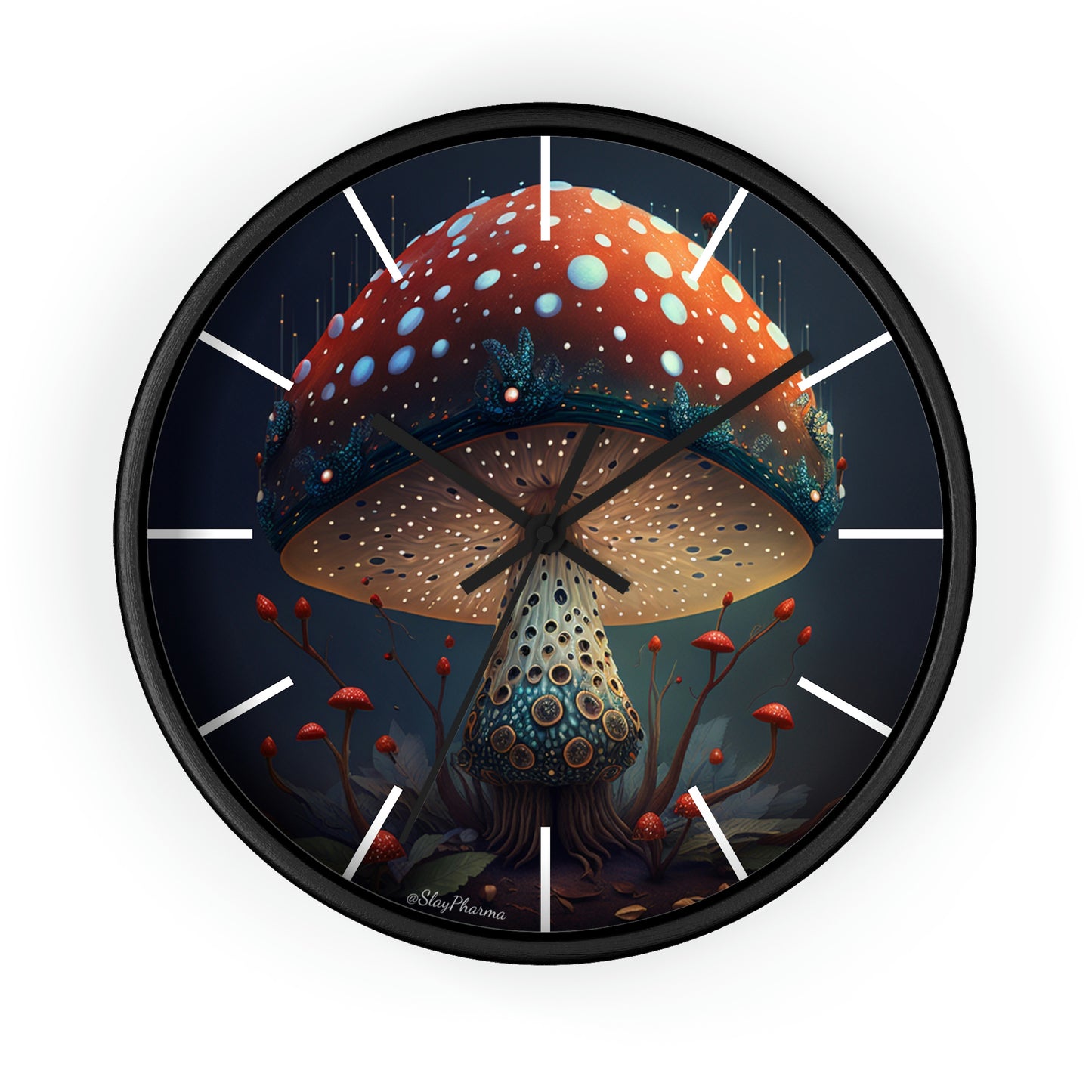 Amanita Dreams Wall Clock w/ lines