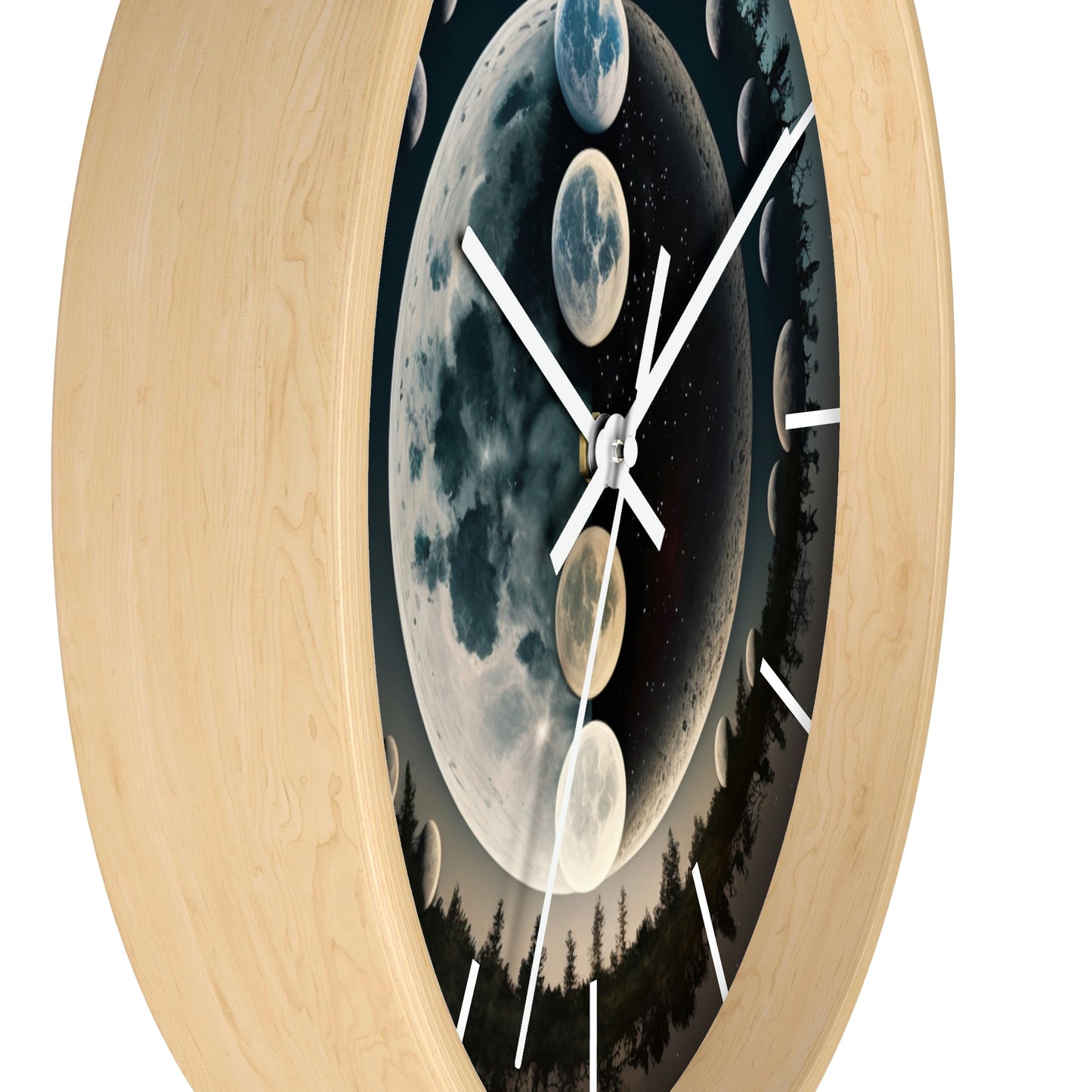 Lunar Dreams Wall Clock #2 w/ lines