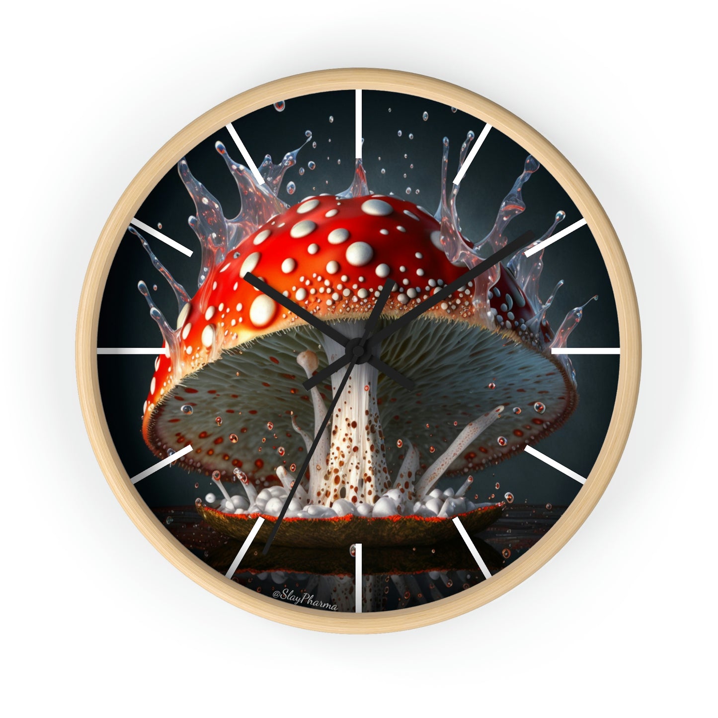 Amanita Dreams Wall Clock #3 w/ lines