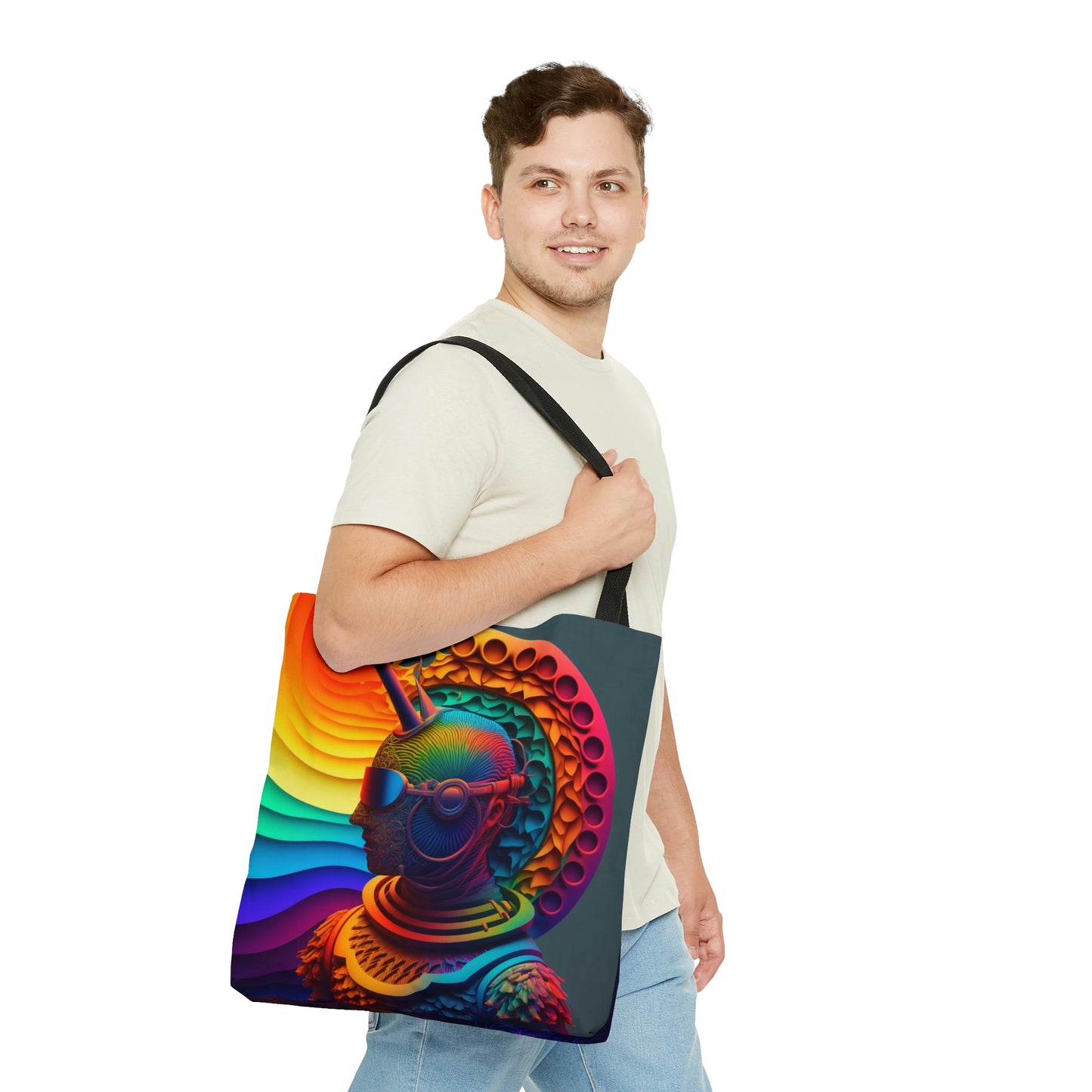 Psychedelic Unicorn and Third Eye Tote Bag