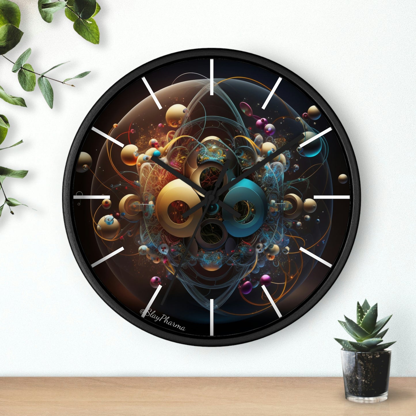 Atomic Wall Clock #4 w/ lines