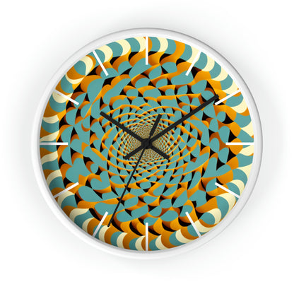 Optical Illusion Wall Clock w/ lines