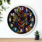 Geometric Wall Clock #3 w/ numbers