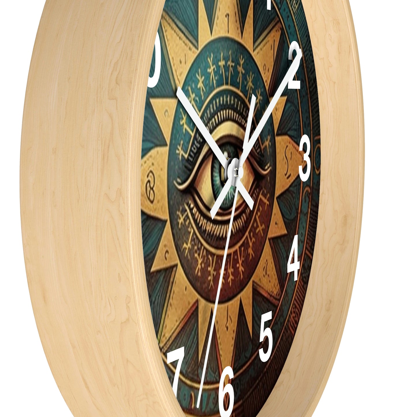 All Seeing Eye Masonic Wall Clock w/ numbers