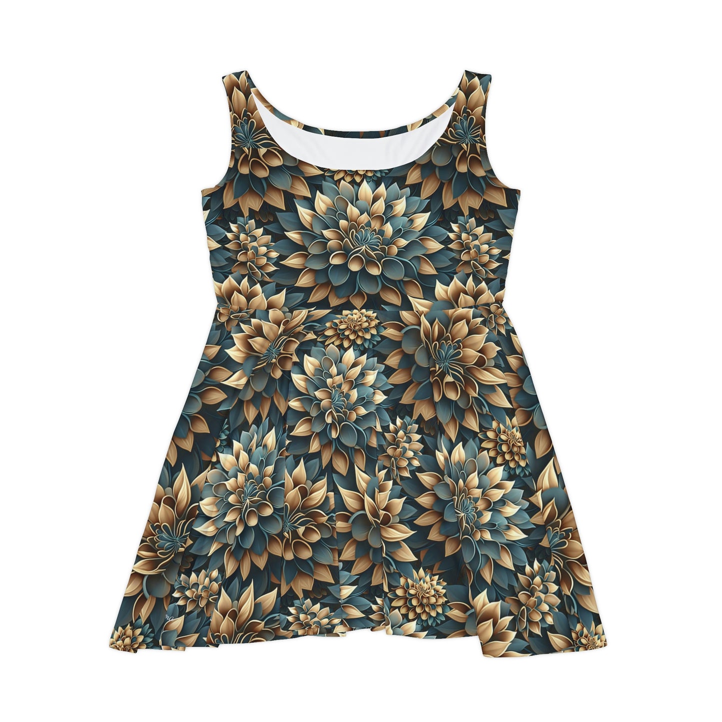 Mandala Floral Pattern Women's Skater Dress