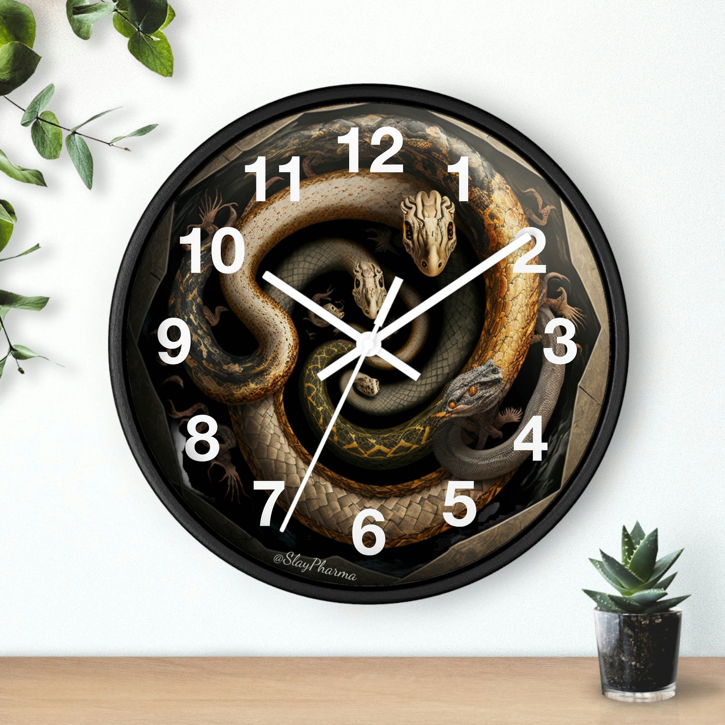 Snakes on a Wall Clock w/ numbers