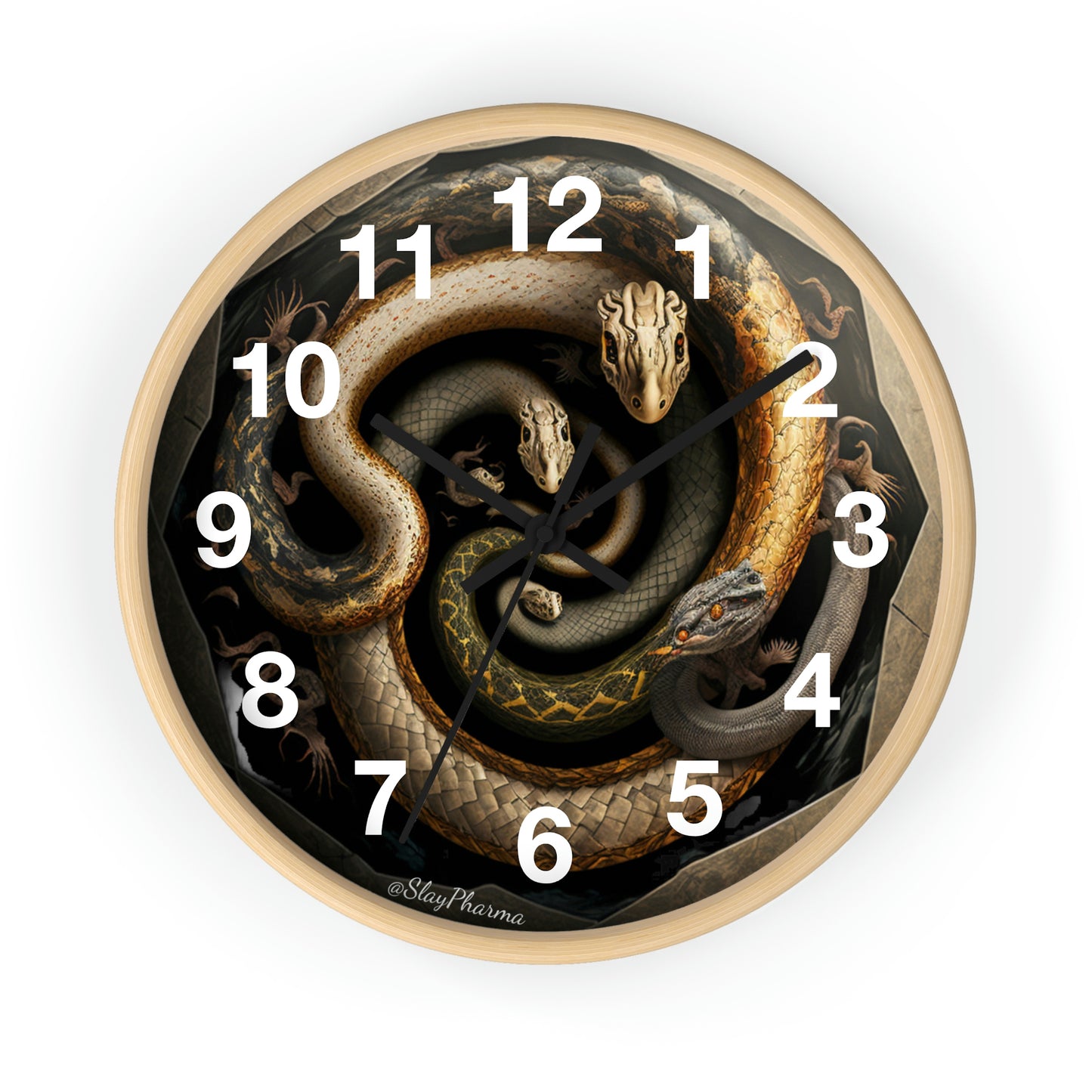 Snakes on a Wall Clock w/ numbers