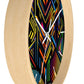 Geometric Wall Clock #3 w/ lines