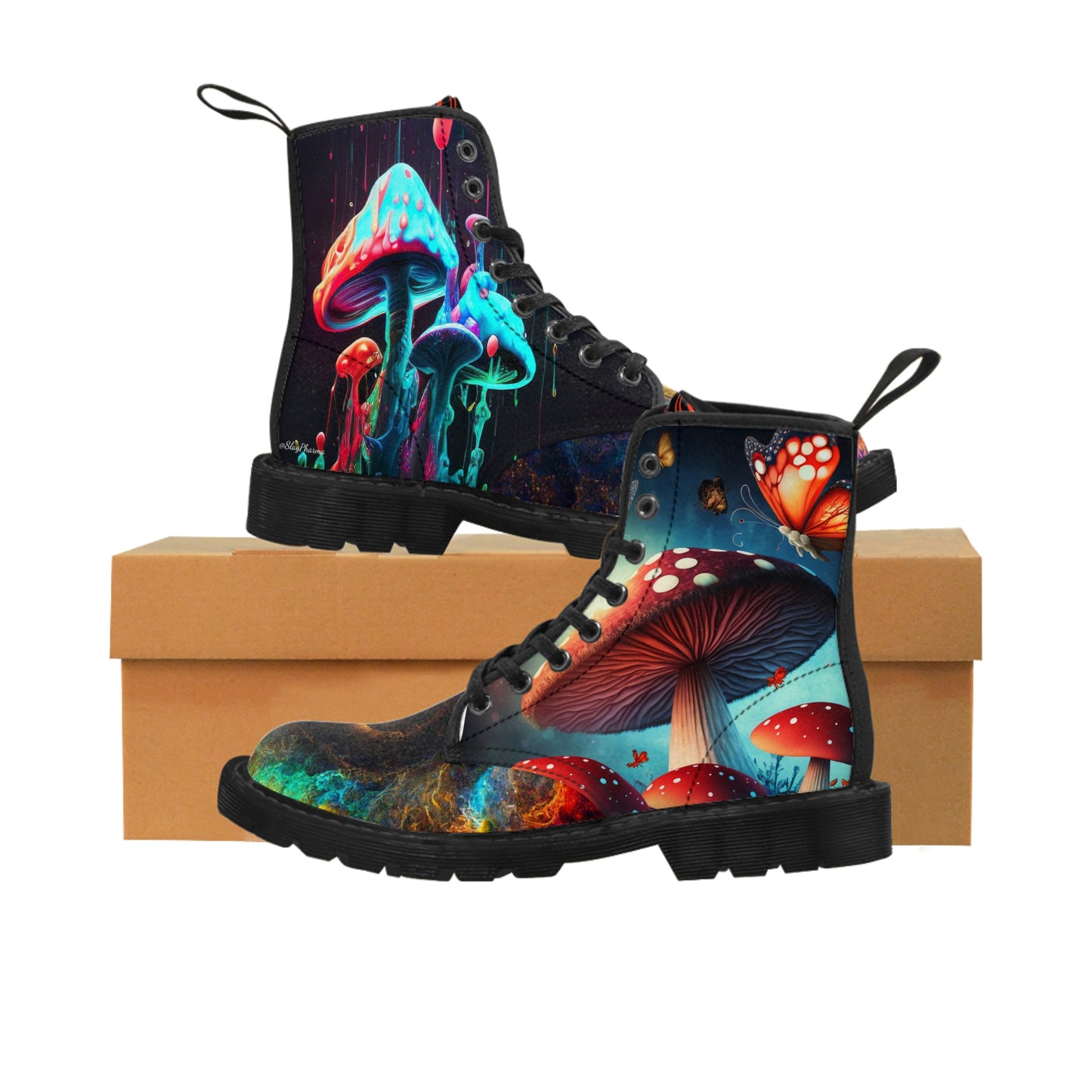 Men's Psychedelic Mushroom inspired boots