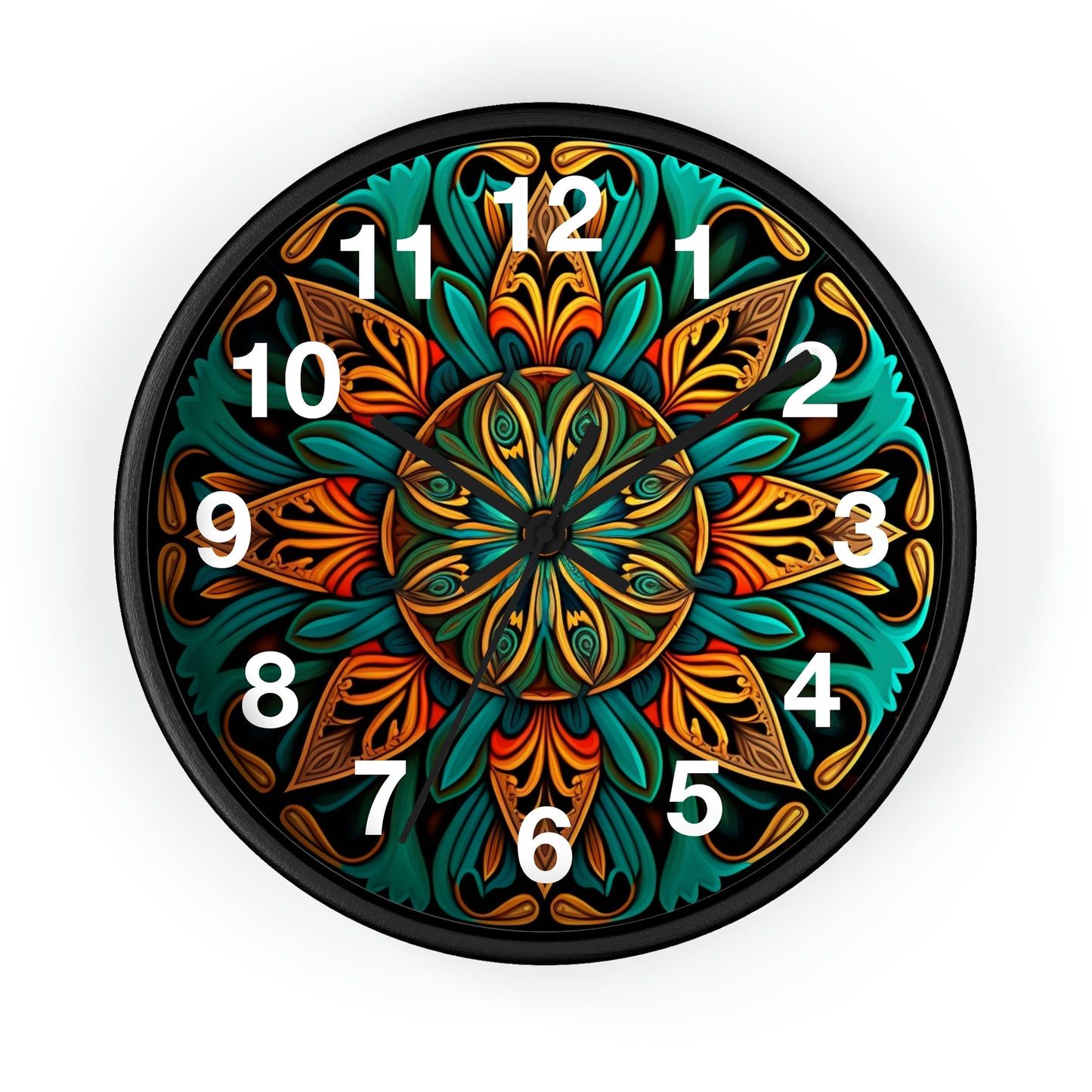 Mandala Wall Clock w/ numbers