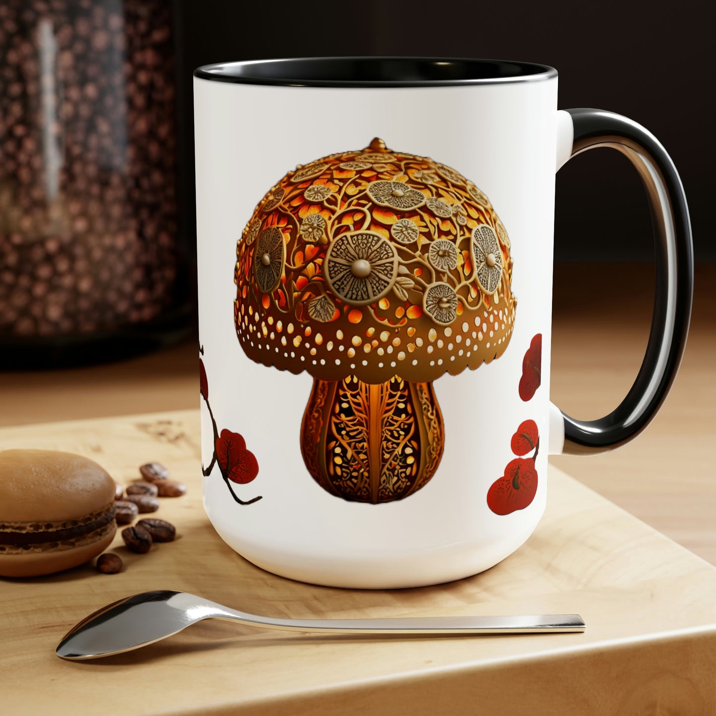 Fancy Mushroom Coffee Mug, 15oz