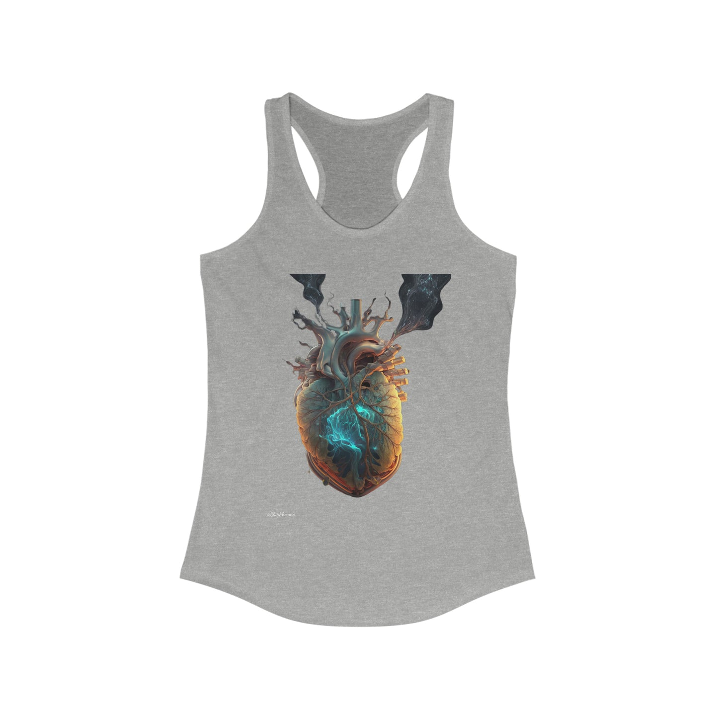 Smoking Heart  Women's Ideal Racerback Tank