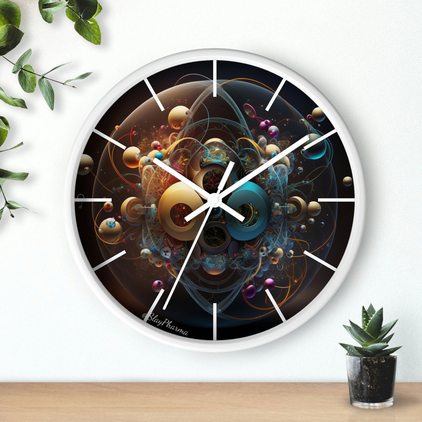 Atomic Wall Clock #4 w/ lines