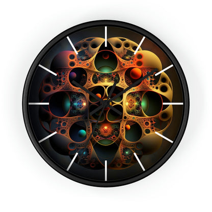 Geometric Wall Clock #4 w/ lines