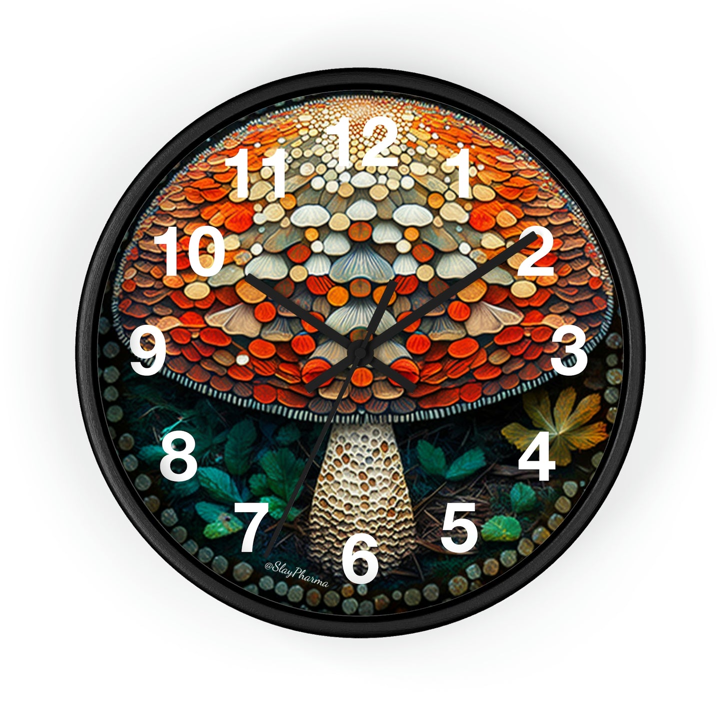 Once Upon a Mushroom Wall Clock w/ numbers