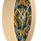 Native American pattern Wall Clock #3 w/ lines