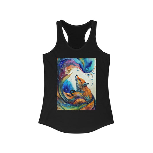 Watercolor Fox Women's Ideal Racerback Tank