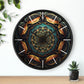 Geometric Congruence Masonic Wall Clock w/ lines