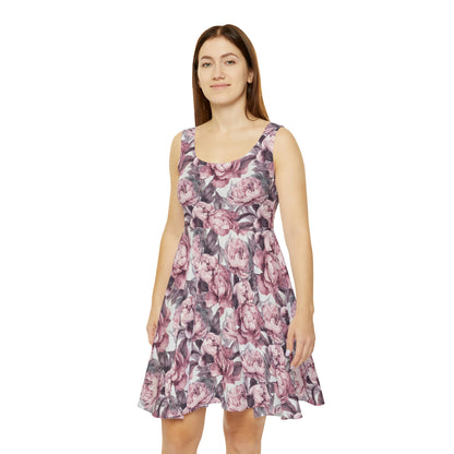 Floral Pattern Women's Skater Dress #17