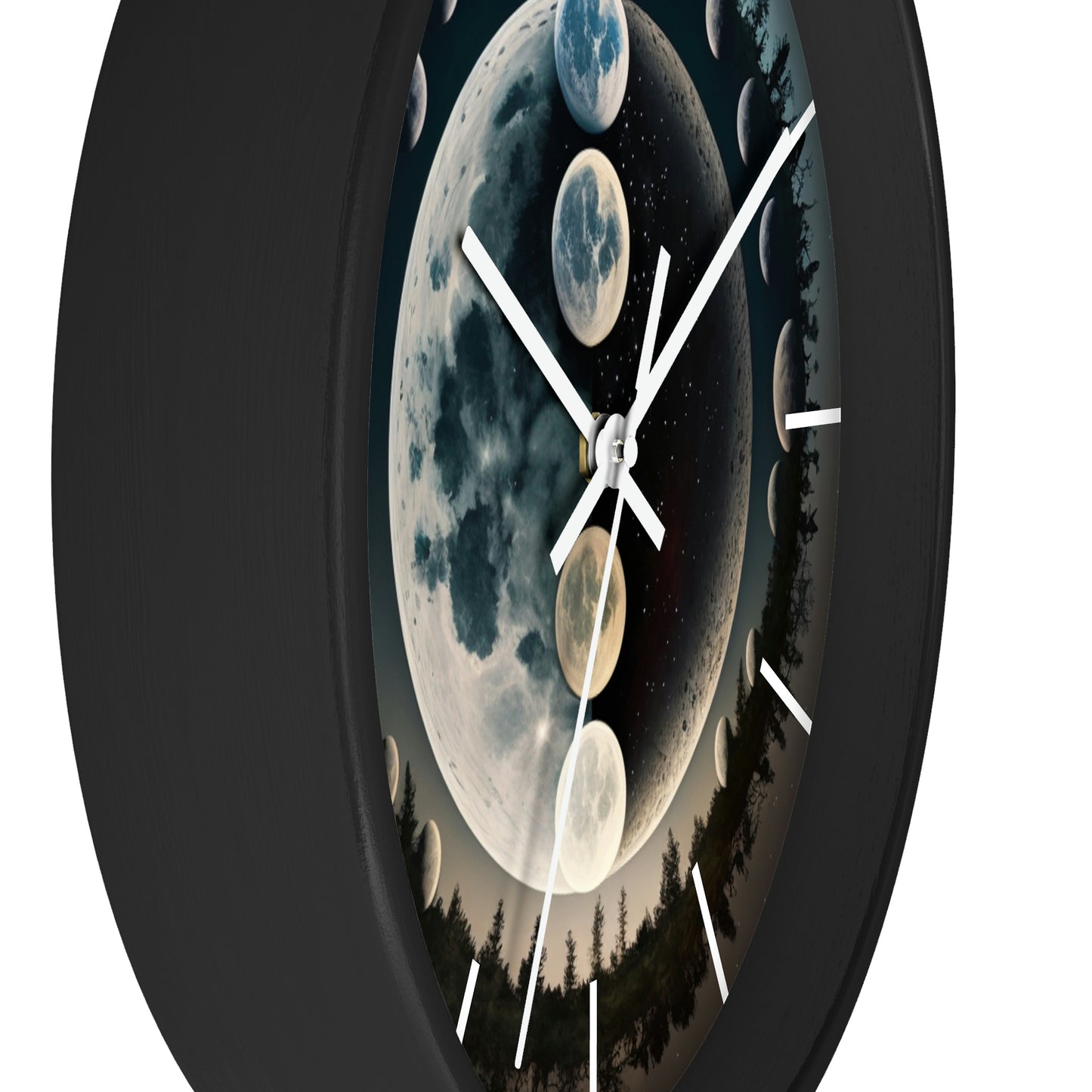 Lunar Dreams Wall Clock #2 w/ lines