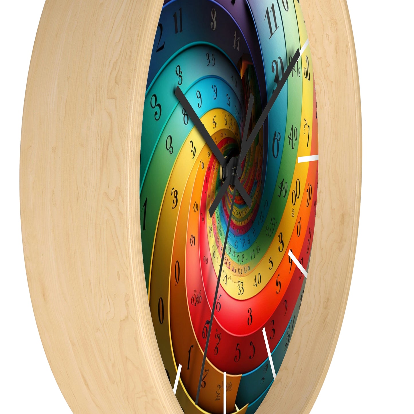 Timeless Impossible Spiral Wall Clock #1 w/ lines