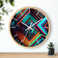 Geometric Wall Clock #1 w/ lines