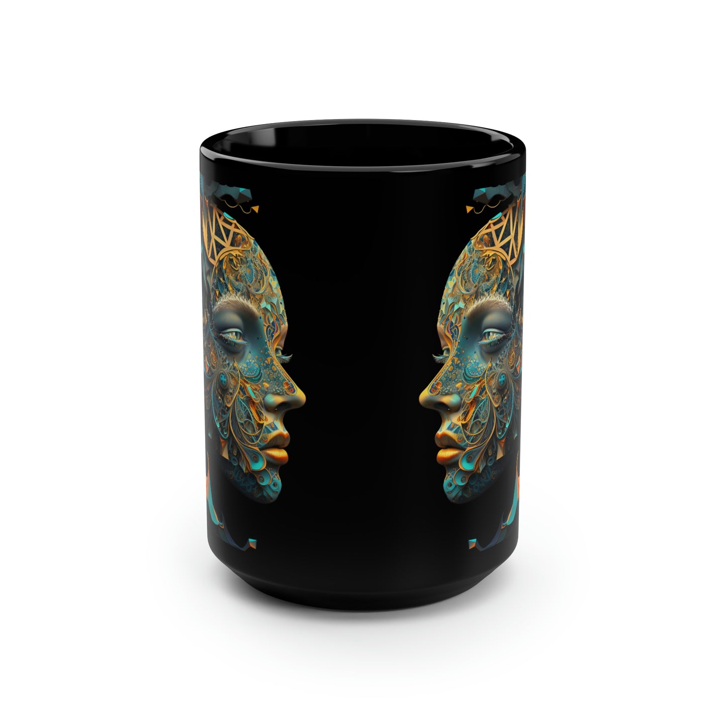 "Question The Nature of Your Reality" Black Mug, 15oz