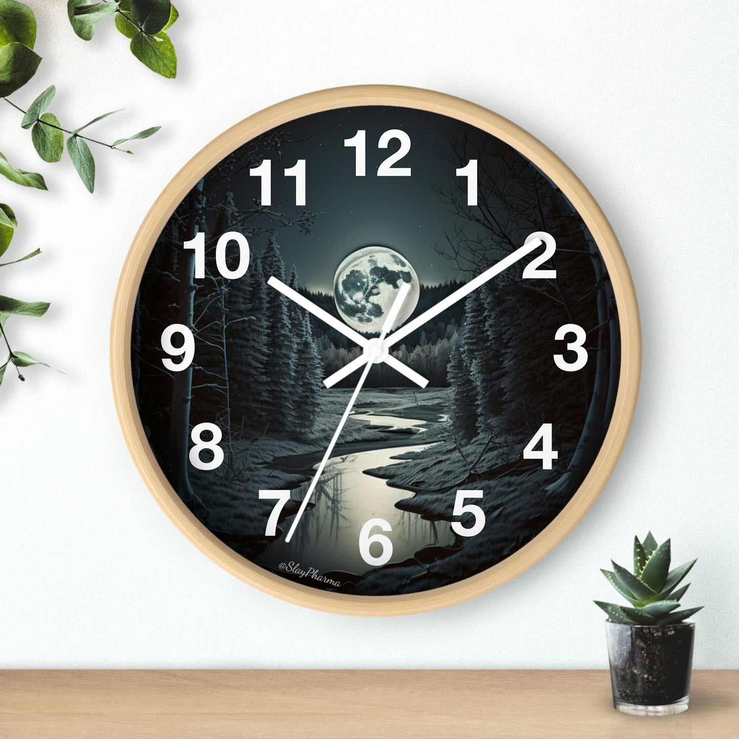 Moonrise Wall Clock #1 w/ numbers