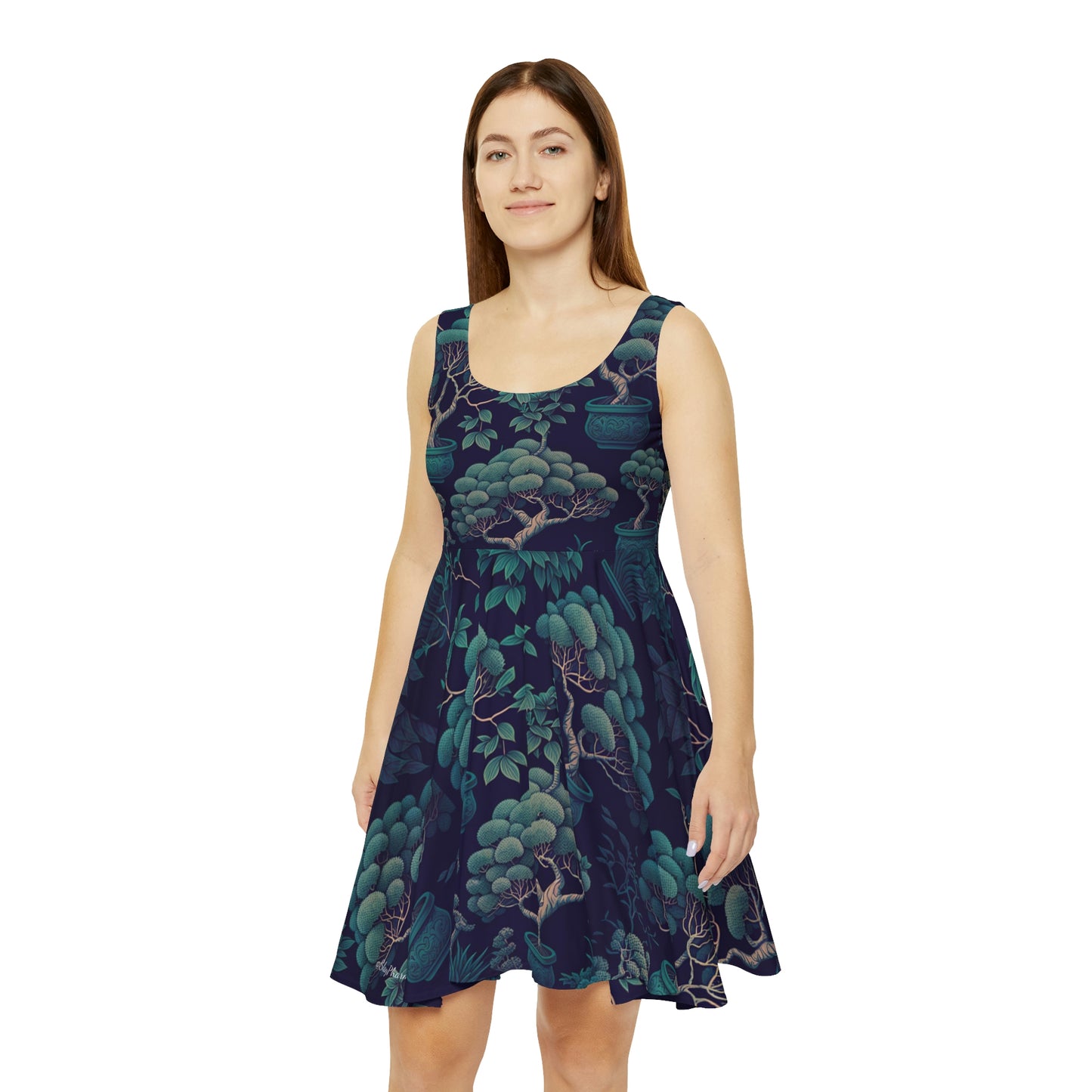Bonsai Tree Pattern Women's Skater Dress
