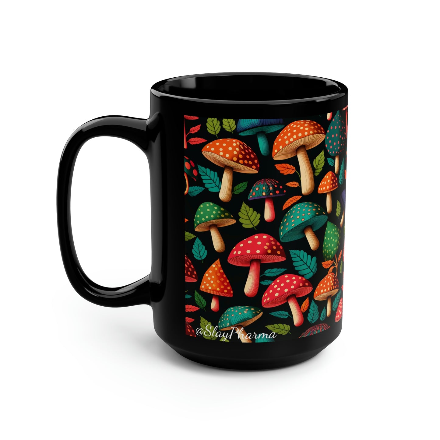 Mushroom Pattern Mug #6, 15oz