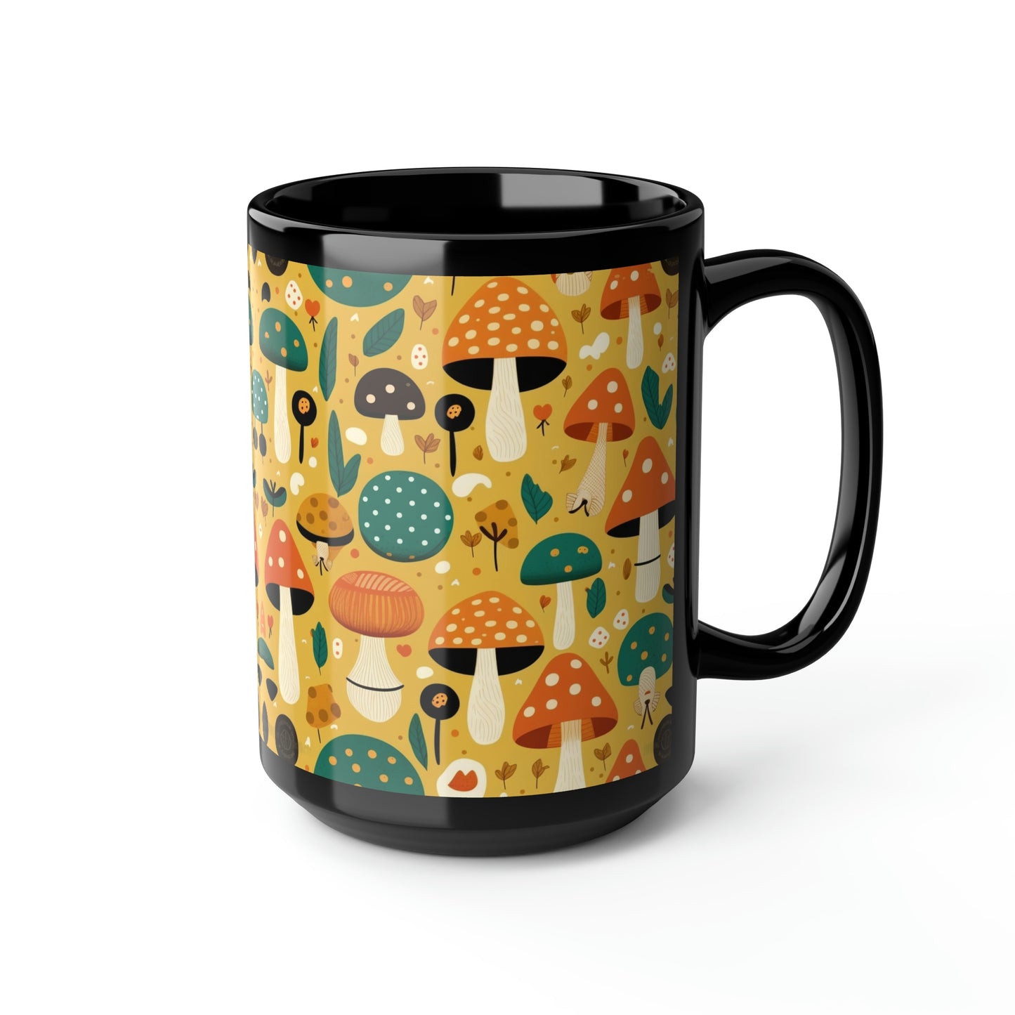 Mushroom Pattern Mug #3, 15oz