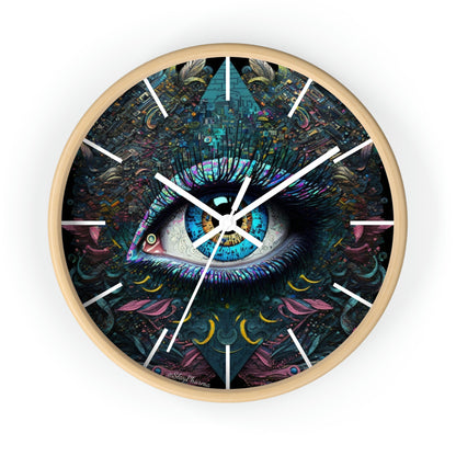 All Seeing Eye Wall Clock #1w/ lines