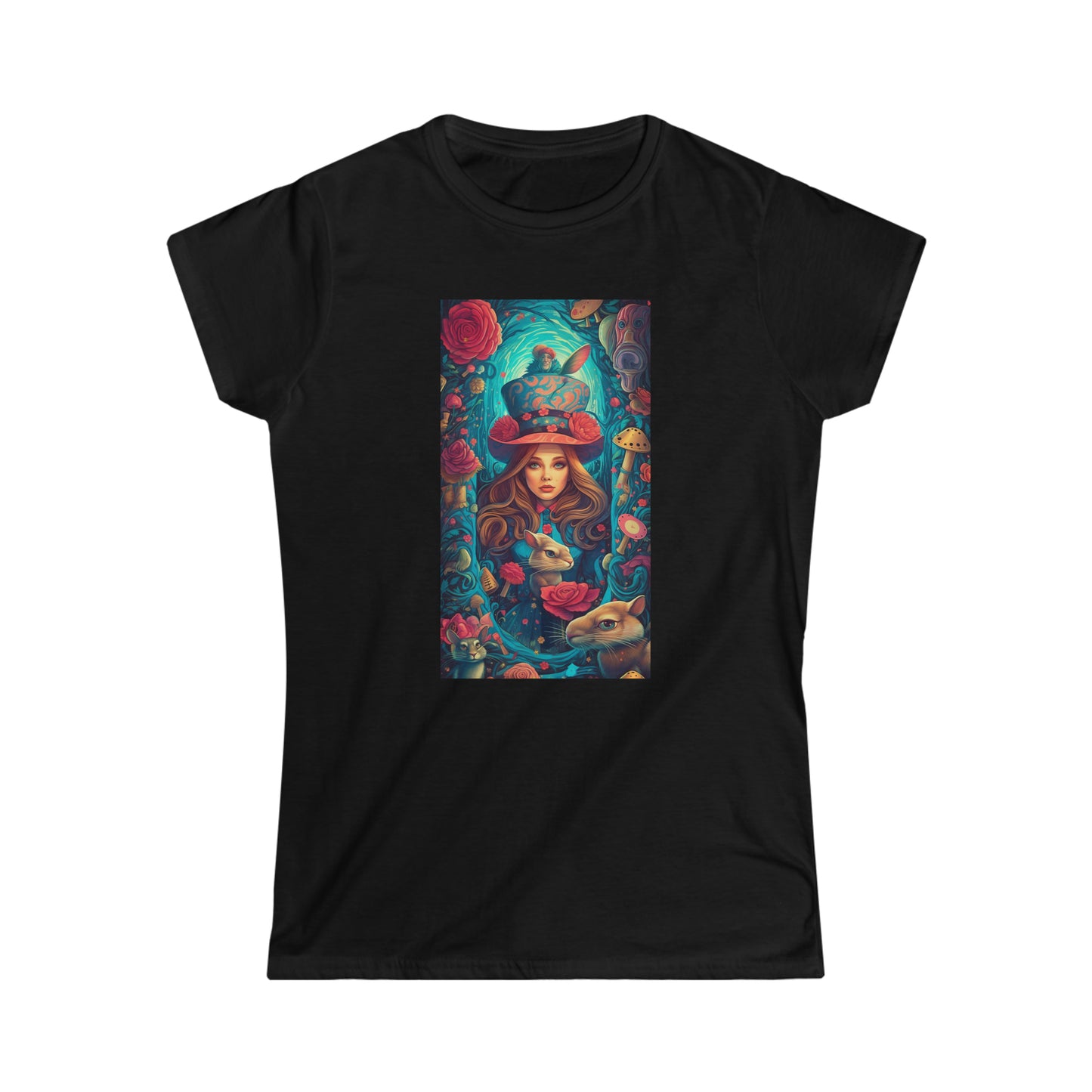 Mad Hatter and friends Women's Softstyle Tee