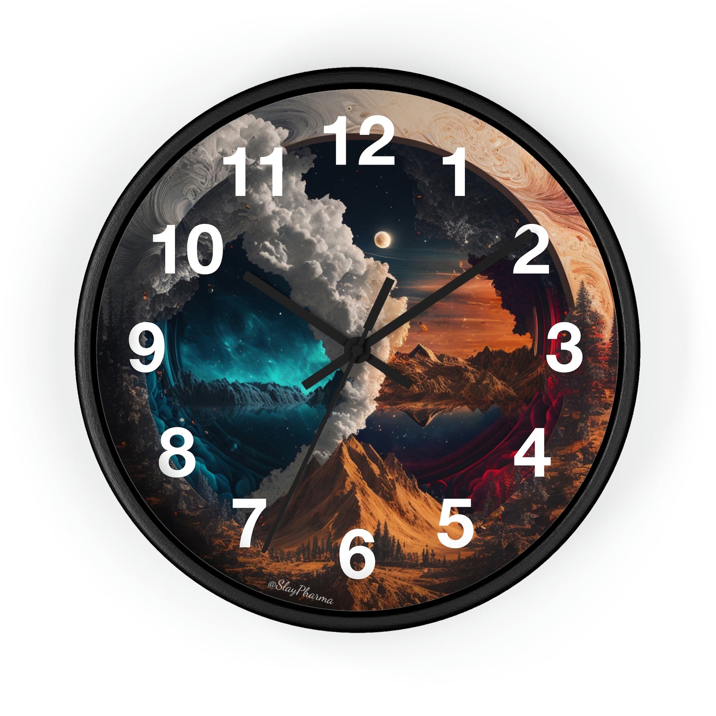 Duality Wall Clock #3 w/ numbers