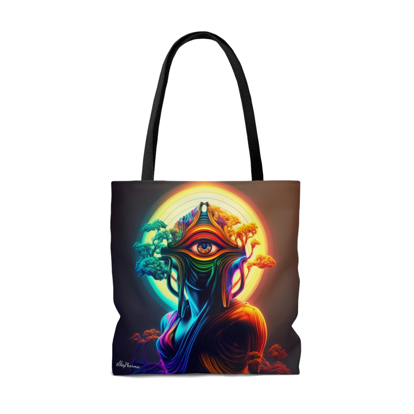 Psychedelic Unicorn and Third Eye Tote Bag