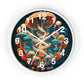 Infinite Mushroom DNA Wall Clock #2 w/ numbers