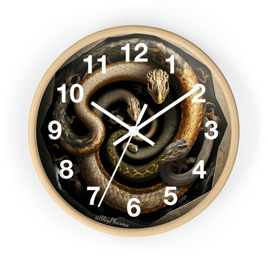 Snakes on a Wall Clock w/ numbers